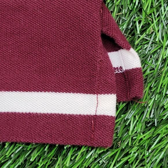 Ralph-Lauren Stripes Polo Shirt XL/2XL 24x28 Red White Crest - Picture 14 of 14